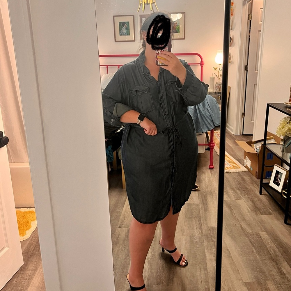 Ava & Viv denim Long Sleeve Dress